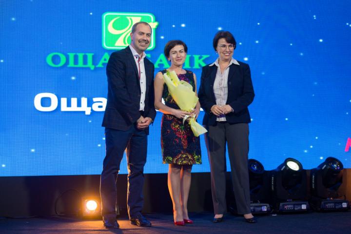Иван Евтушенко, генеральный директор компании Триум; Елена Ковальская, директор по маркетингу Ощадбанка; Елена Волошина, глава IFC в Украине.